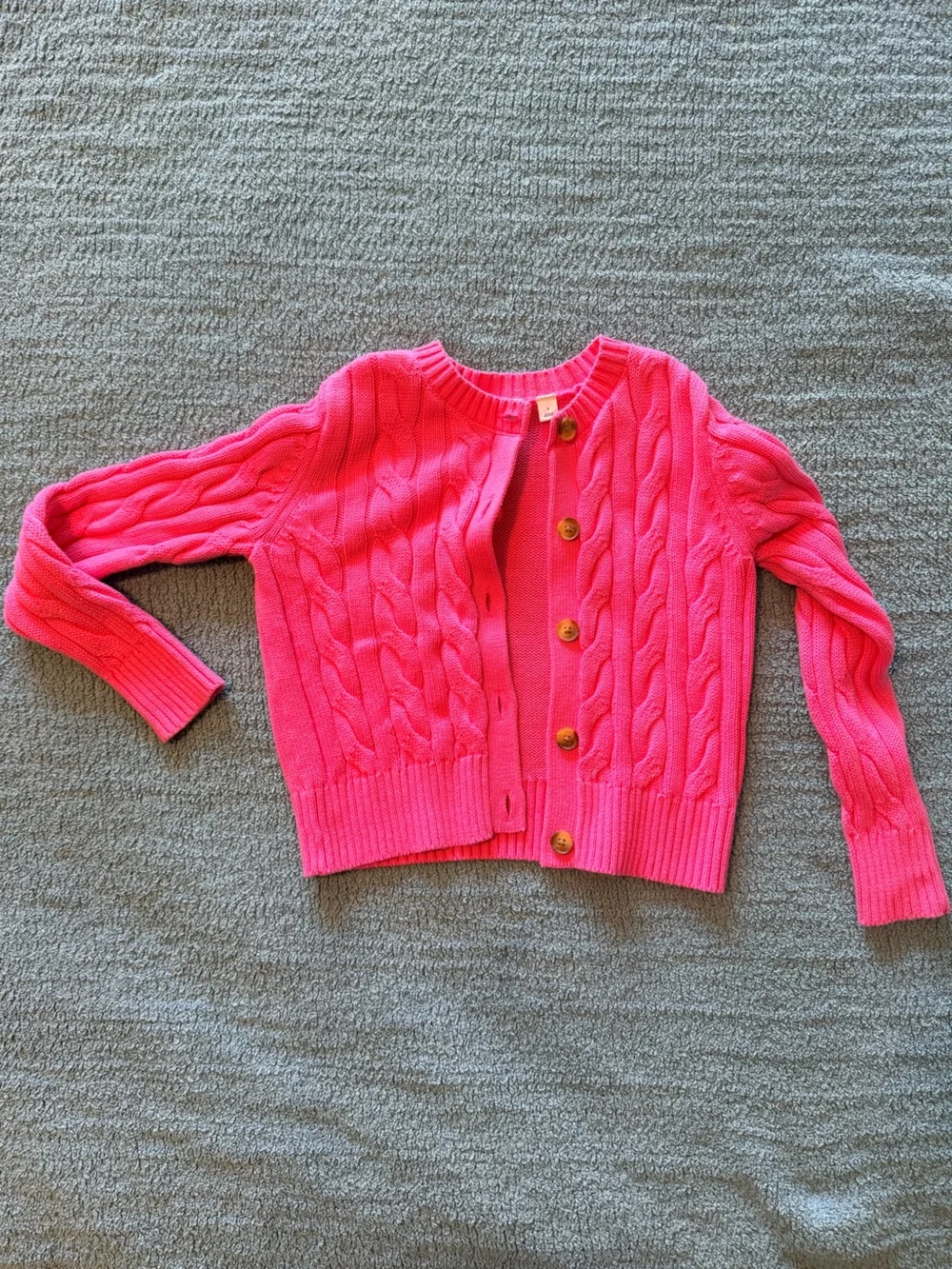 GAP Bright Pink Cable-Knit Cardigan